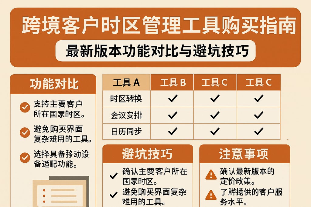跨境客户时区管理工具购买指南：最新版本功能对比与避坑技巧