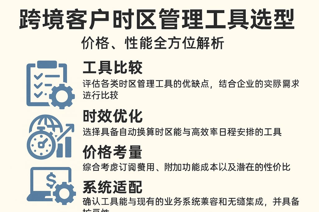 跨境客户时区管理工具选型攻略：价格、性能全方位解析