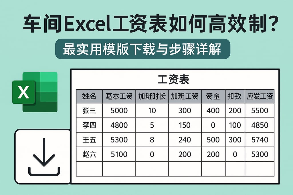 车间excel工资表如何高效制作？最实用模板下载与步骤详解