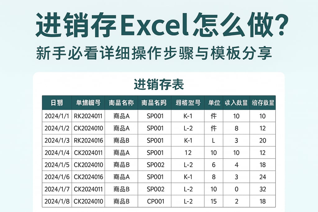 进销存excel怎么做？新手必看详细操作步骤与模板分享