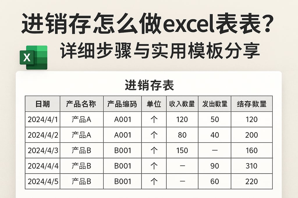 进销存怎么做excel表？详细步骤与实用模板分享
