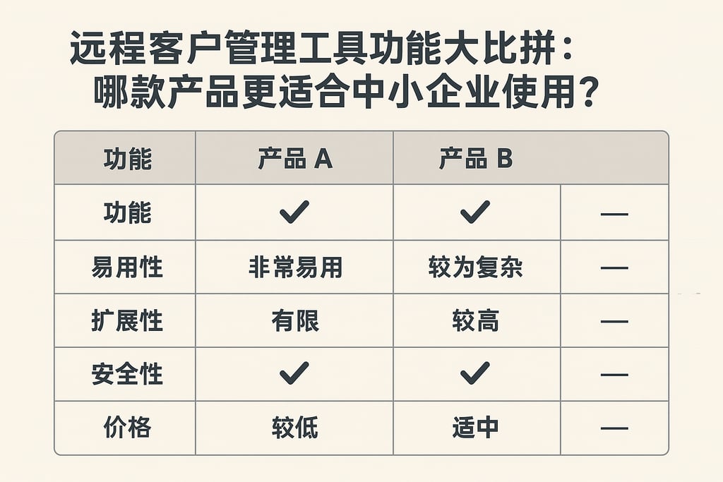 远程客户管理工具功能大比拼：哪款产品更适合中小企业使用？