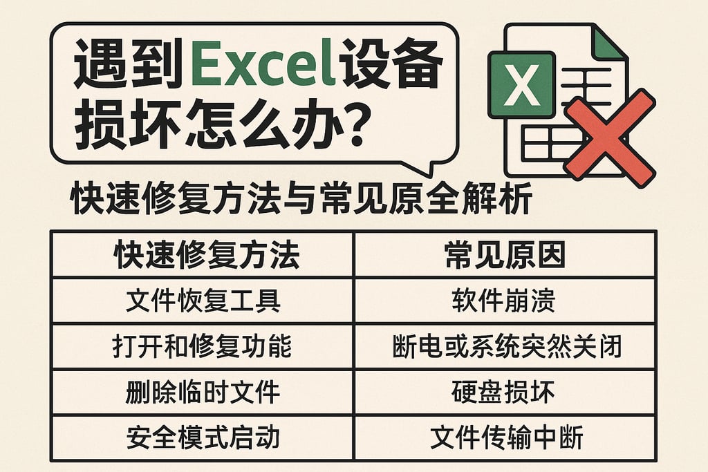 遇到excel设备损坏怎么办？快速修复方法与常见原因全解析