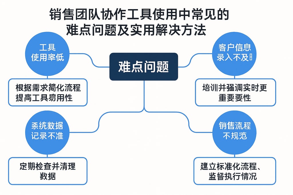销售团队协作工具使用中常见的难点问题及实用解决方法