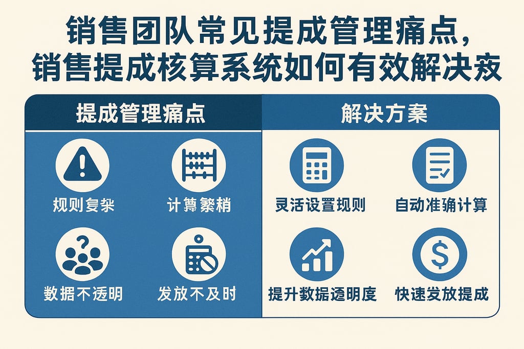 销售团队常见提成管理痛点，销售提成核算系统如何有效解决