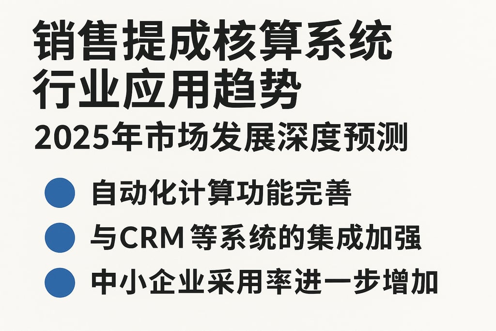 销售提成核算系统行业应用趋势，2025年市场发展深度预测