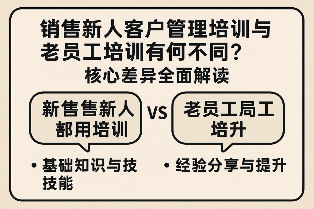 销售新人客户管理培训与老员工培训有何不同？核心差异全面解读