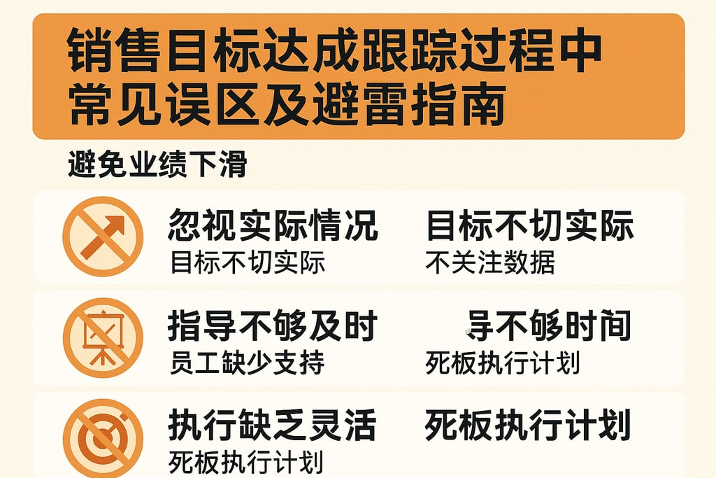 销售目标达成跟踪过程中常见误区及避雷指南，避免业绩下滑
