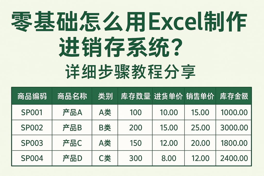 零基础怎么用Excel制作进销存系统？详细步骤教程分享