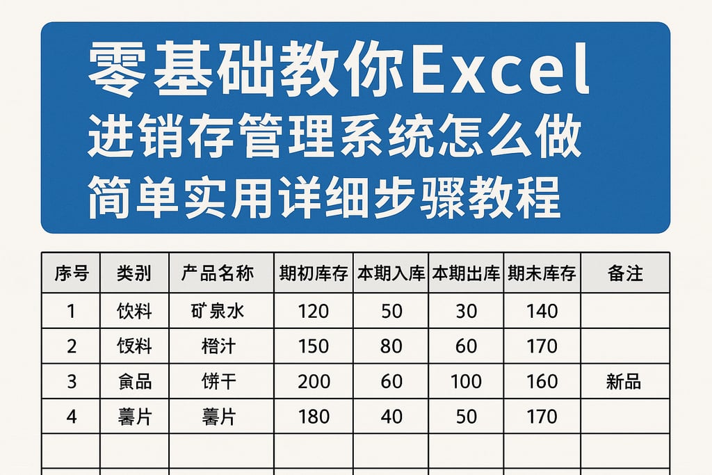 零基础教你excel进销存管理系统怎么做，简单实用详细步骤教程