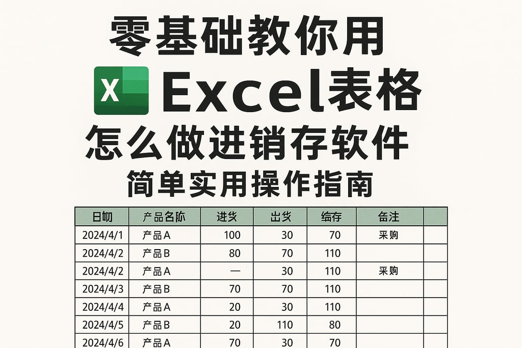零基础教你用Excel表格怎么做进销存软件，简单实用操作指南