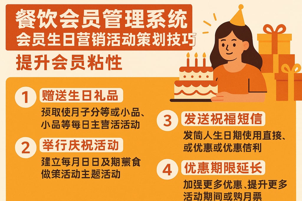 餐饮会员管理系统会员生日营销活动策划技巧，提升会员粘性