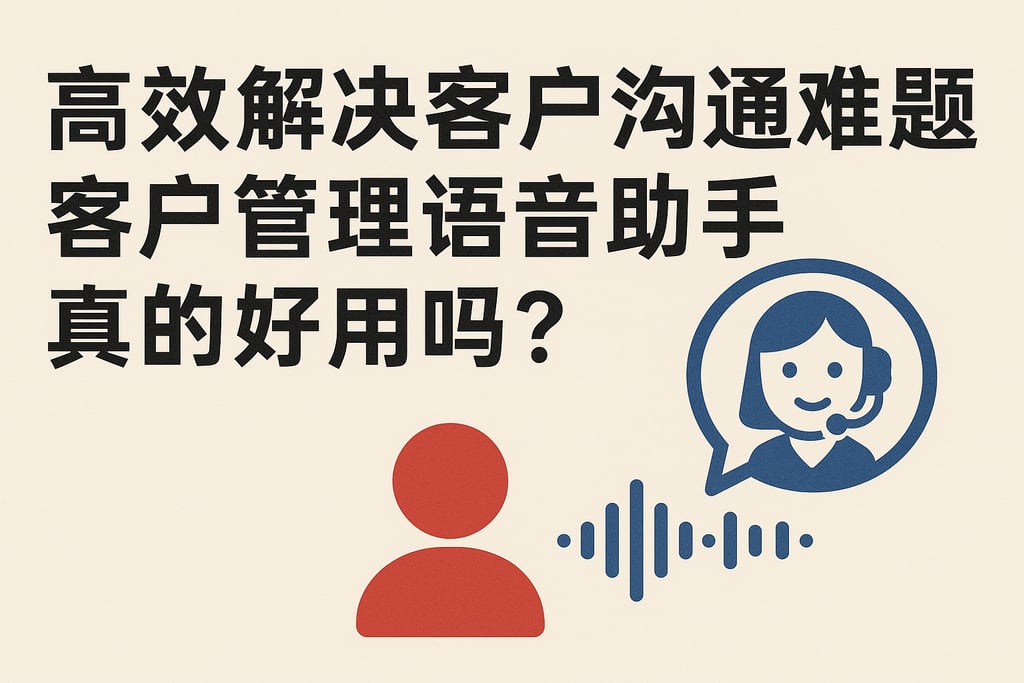 高效解决客户沟通难题，客户管理语音助手真的好用吗？
