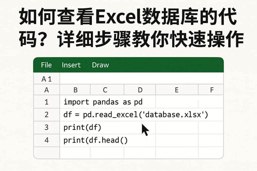 如何查看excel数据库的代码?详细步骤教你快速操作 | 零代码企业数字化知识站