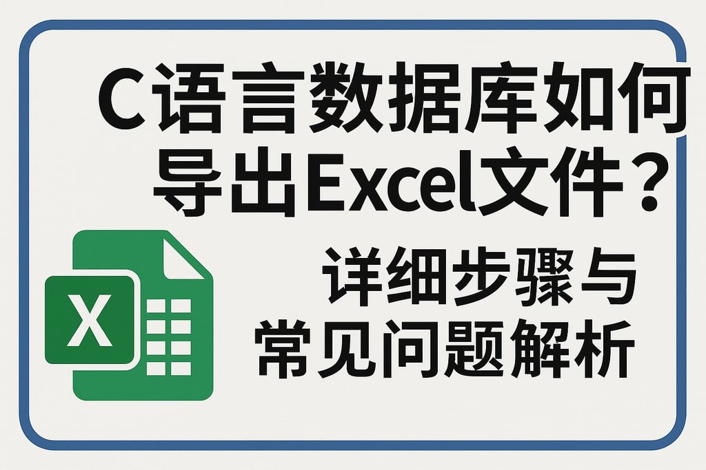 C语言数据库如何导出Excel文件？详细步骤与常见问题解析