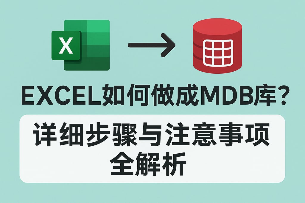 EXCEL如何做成MDB库？详细步骤与注意事项全解析