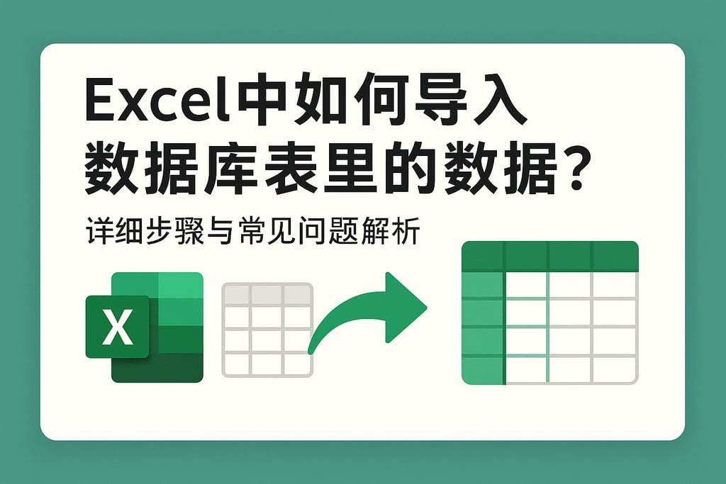 Excel中如何导入数据库表里的数据？详细步骤与常见问题解析