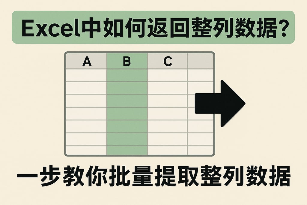 Excel中如何返回整列数据库？一步教你批量提取整列数据