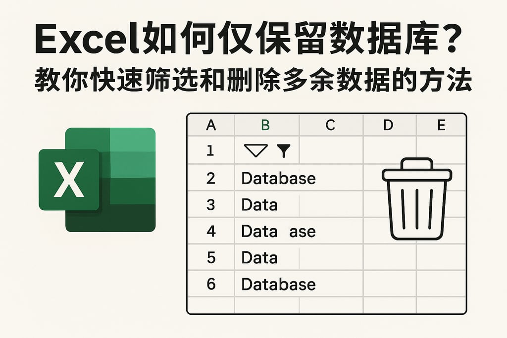 Excel如何仅保留数据库？教你快速筛选和删除多余数据的方法