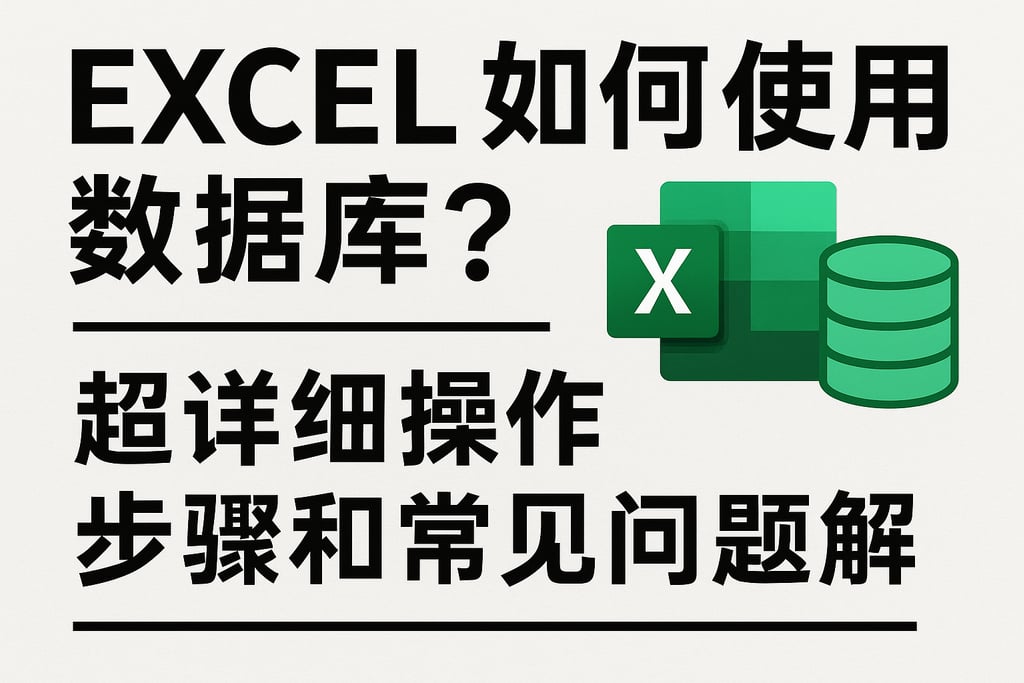 Excel如何使用数据库数据库？超详细操作步骤和常见问题解答
