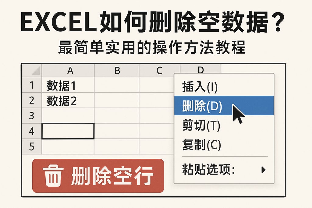 Excel如何删除空数据库？最简单实用的操作方法教程