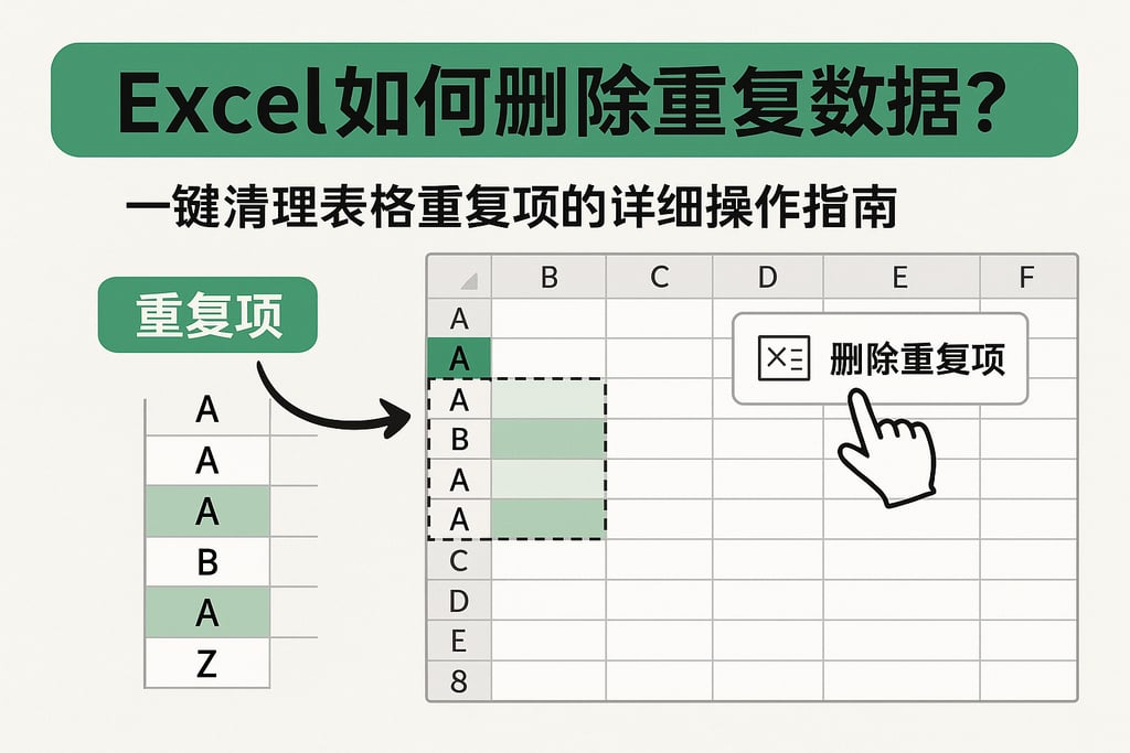 Excel如何删除重复数据？一键清理表格重复项的详细操作指南