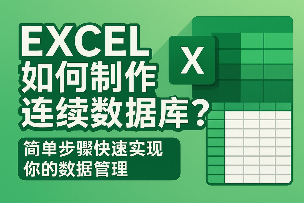Excel如何制作连续数据库？简单步骤快速实现你的数据管理