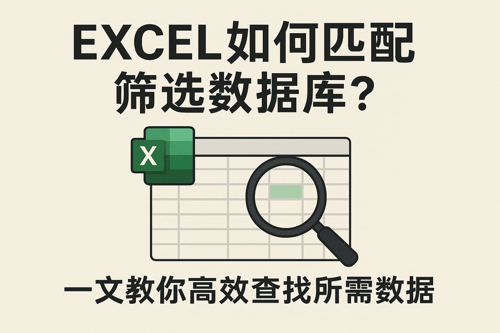 Excel如何匹配筛选数据库？一文教你高效查找所需数据