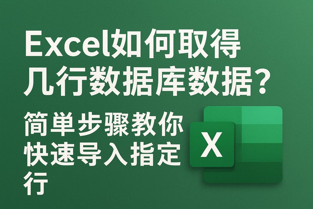 Excel如何取得几行数据库数据？简单步骤教你快速导入指定行