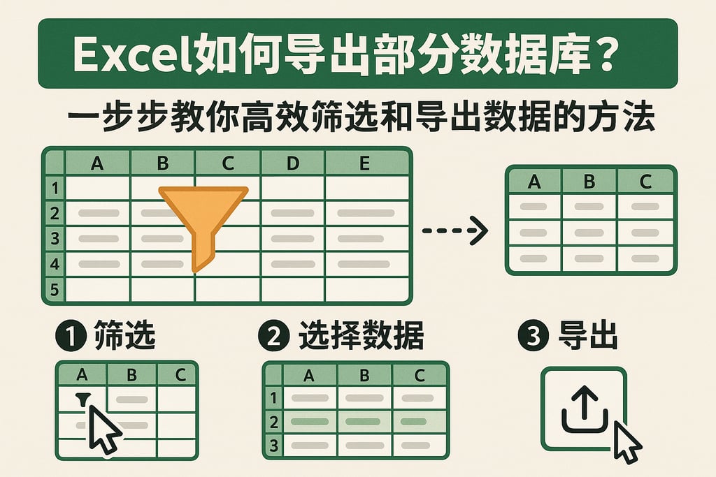 Excel如何导出部分数据库？一步步教你高效筛选和导出数据的方法