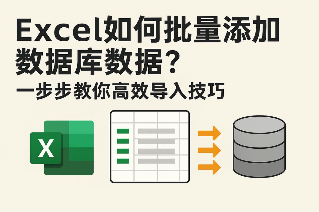 Excel如何批量添加数据库数据？一步步教你高效导入技巧