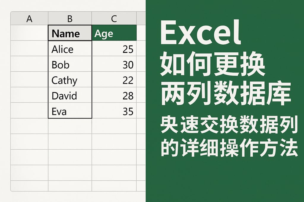Excel如何更换两列数据库？快速交换数据列的详细操作方法