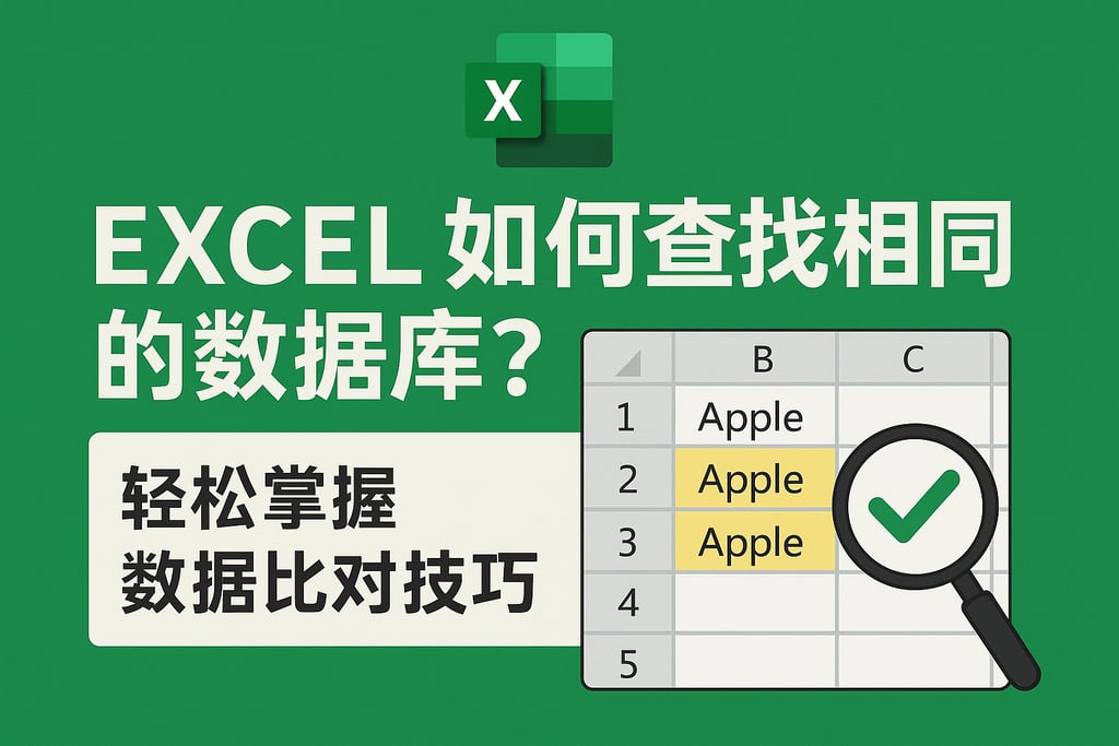 Excel如何查找相同的数据库？轻松掌握数据比对技巧