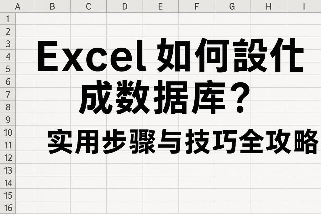 Excel如何设计成数据库？实用步骤与技巧全攻略