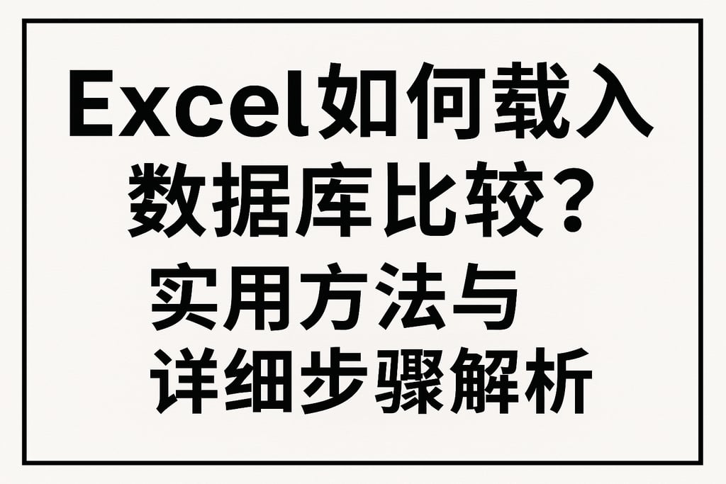 Excel如何载入数据库比较？实用方法与详细步骤解析