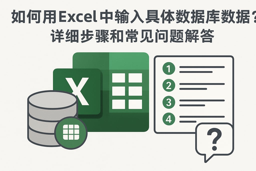 Excel如何输入具体数据库数据？详细步骤和常见问题解答
