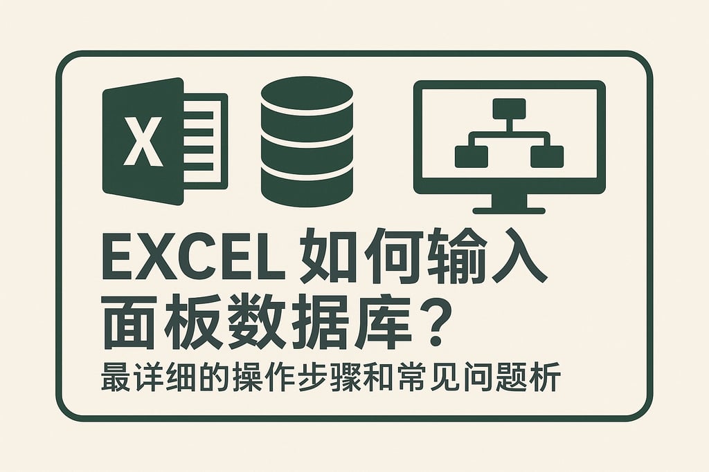 Excel如何输入面板数据库？最详细的操作步骤和常见问题解析