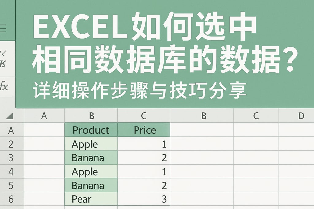 Excel如何选中相同数据库的数据？详细操作步骤与技巧分享