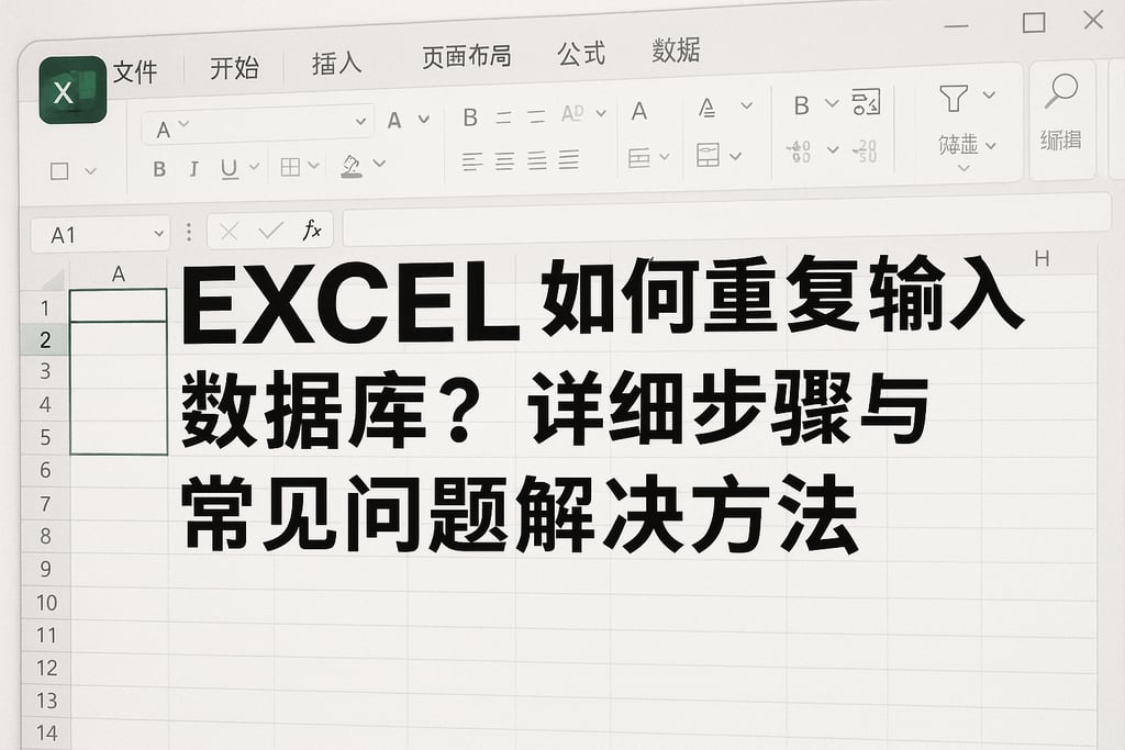 Excel如何重复输入数据库？详细步骤与常见问题解决方法