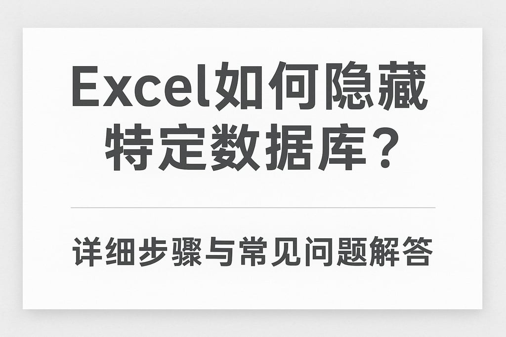 Excel如何隐藏特定数据库？详细步骤与常见问题解答