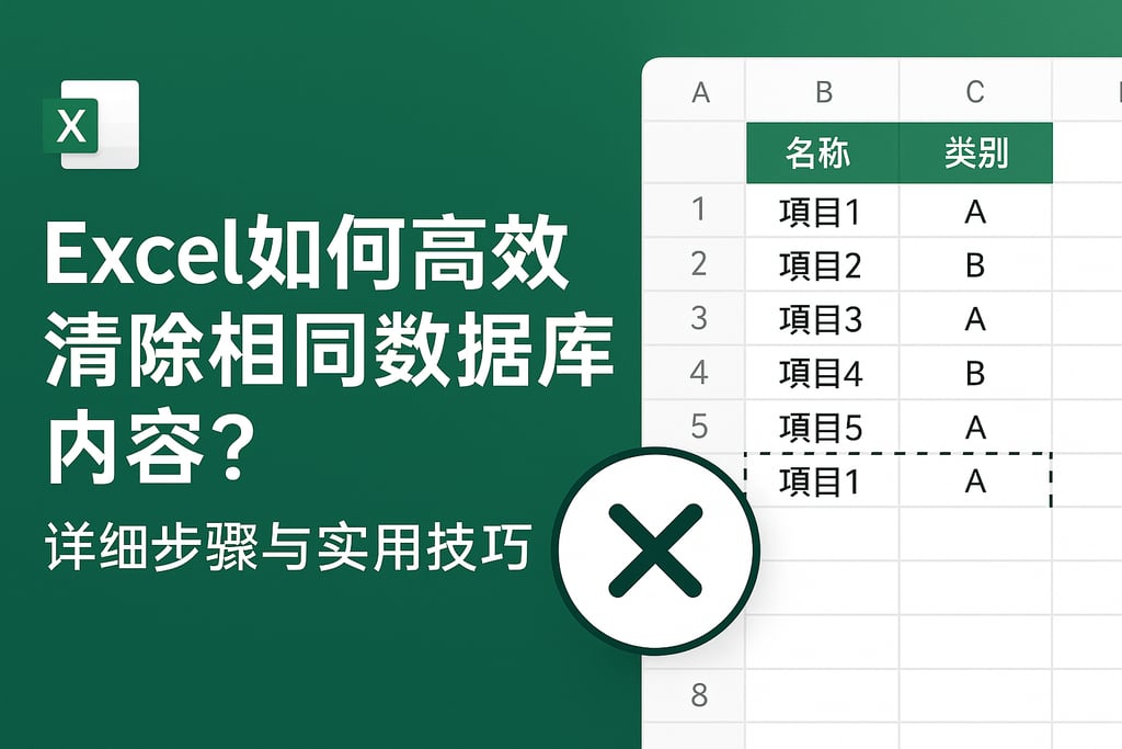 Excel如何高效清除相同数据库内容？详细步骤与实用技巧