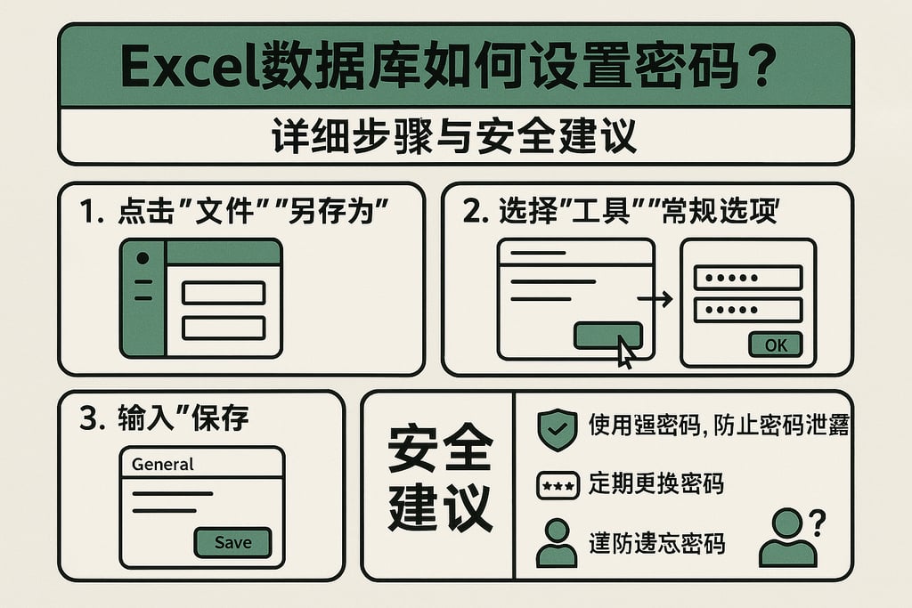Excel数据库如何设置密码？详细步骤与安全建议