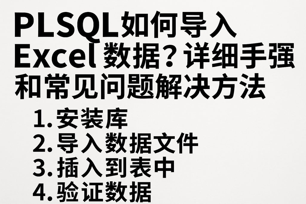 PLSQL如何导入Excel数据库？详细步骤和常见问题解决方法