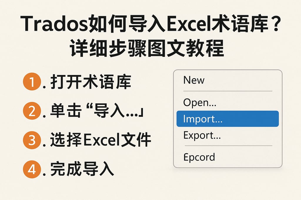 Trados如何导入Excel术语库？详细步骤图文教程