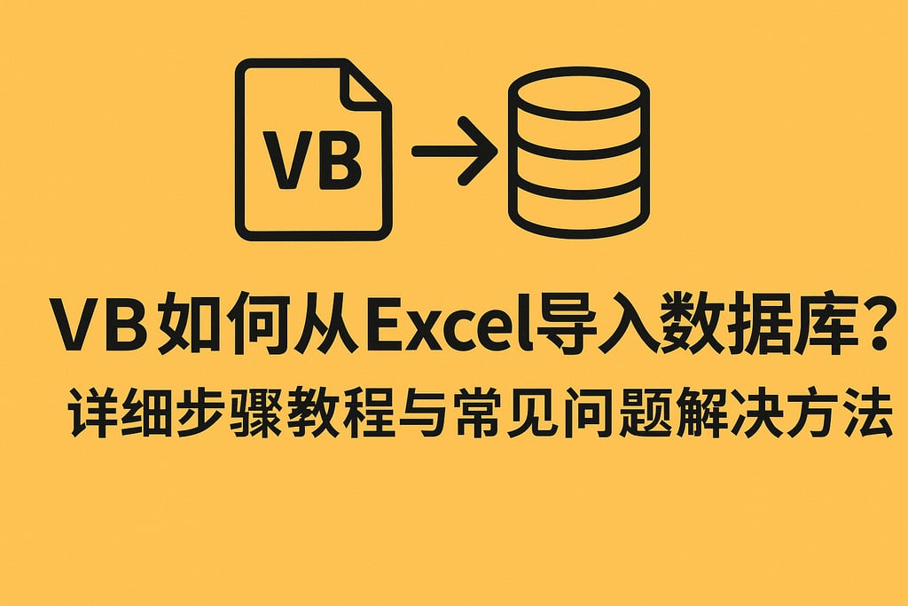 VB如何从Excel导入数据库？详细步骤教程与常见问题解决方法