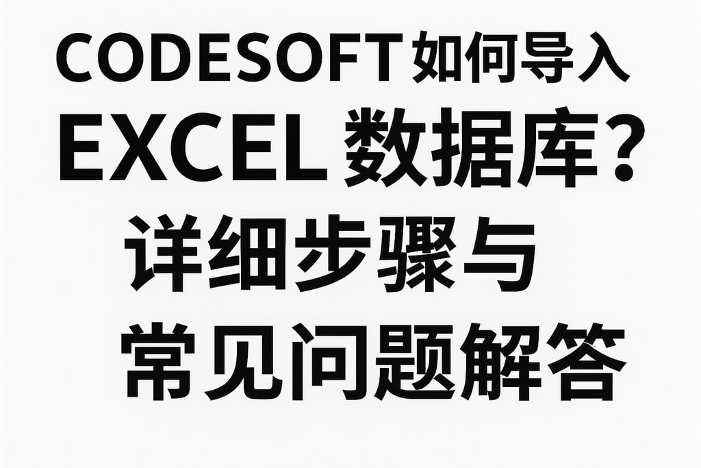 codesoft如何导入excel数据库？详细步骤与常见问题解答
