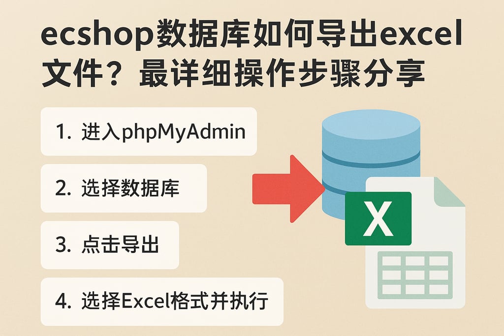 ecshop数据库如何导出excel文件？最详细操作步骤分享