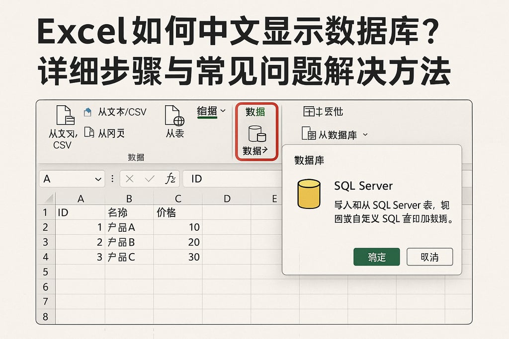 excel如何中文显示数据库?详细步骤与常见问题解决方法 | 零代码企业数字化知识站