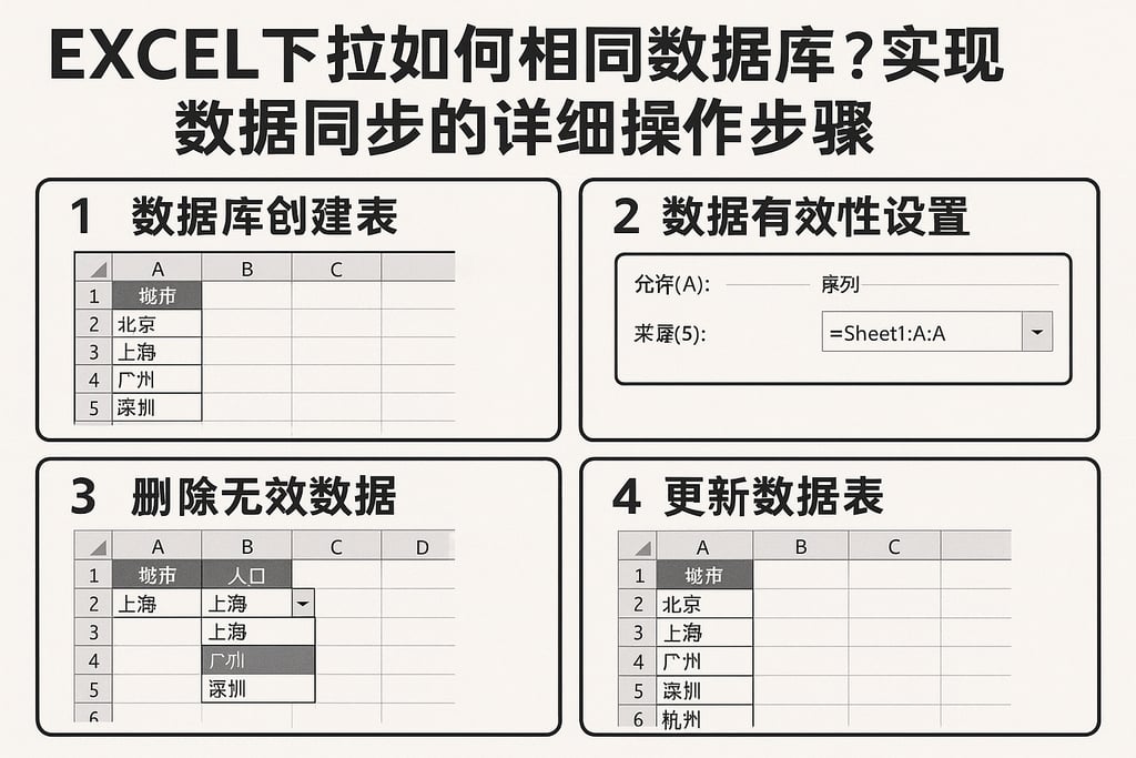 excel下拉如何相同数据库？实现数据同步的详细操作步骤