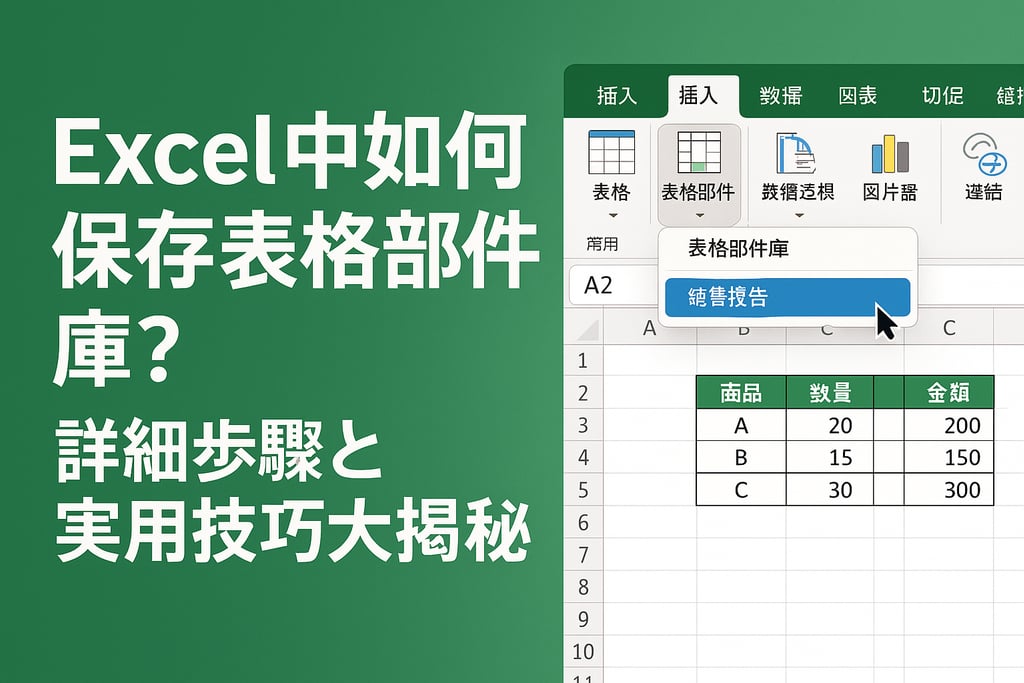 excel中如何保存表格部件库？详细步骤与实用技巧大揭秘
